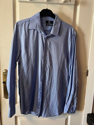 Camisa C&A Azul Slim Fit