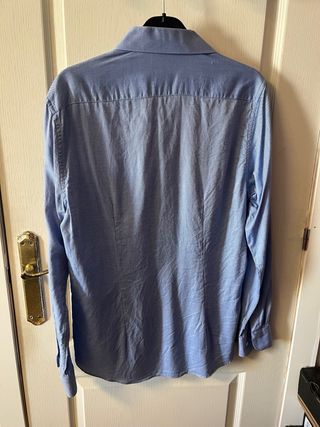 Camisa C&A Azul Slim Fit