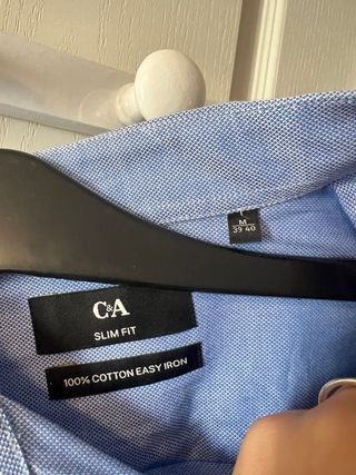 Camisa C&A Azul Slim Fit