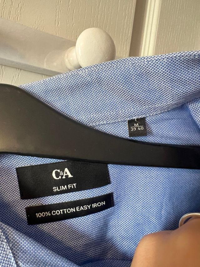 Camisa C&A Azul Slim Fit