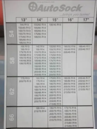 Cadenas de Nieve Textiles AutoSock 58