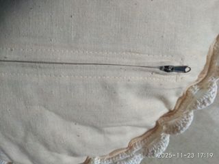 Cojín redondo ganchillo algodón. NUEVO