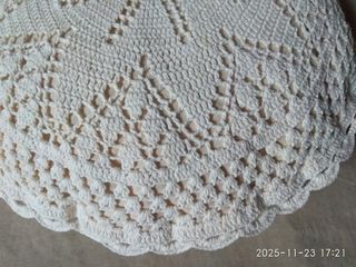 Cojín redondo ganchillo algodón. NUEVO