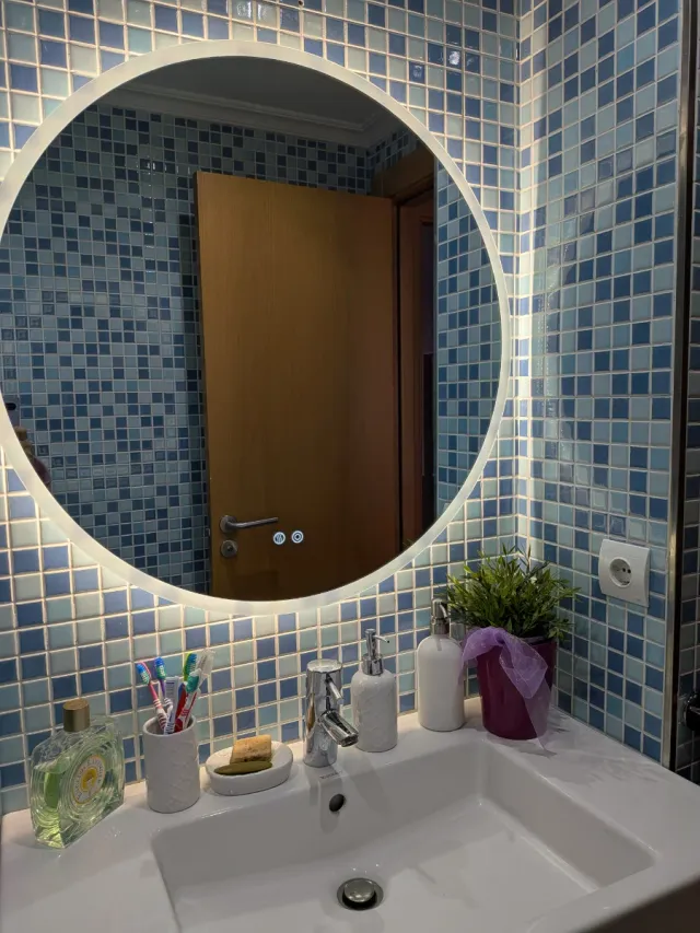 Espejo Redondo con Luz LED