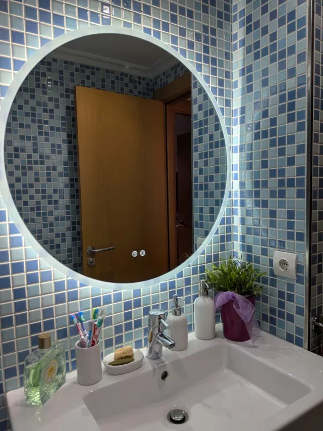 Espejo Redondo con Luz LED