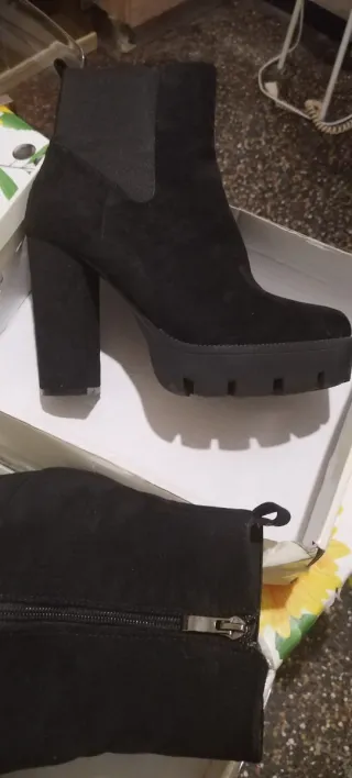 Stivali neri tacco alto plateau