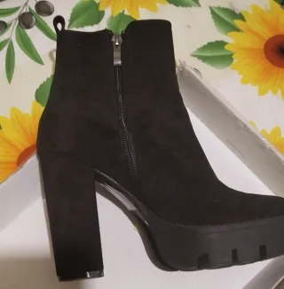 Stivali neri tacco alto plateau