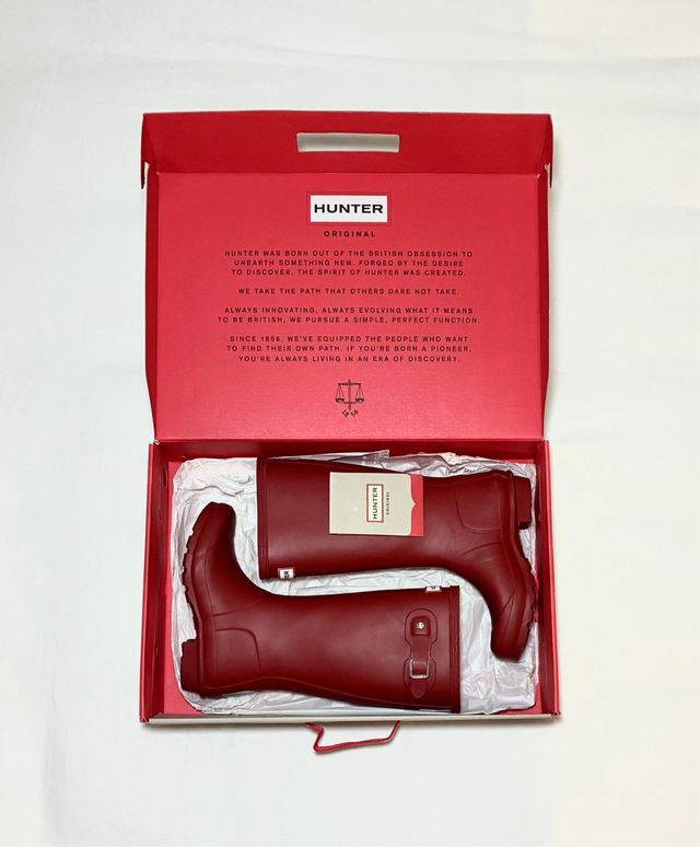 Botas Hunter Original Rojas Niñas EU32 SIN USAR