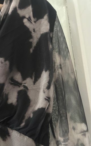 Vestido Malla Tie-Dye Negro y Gris