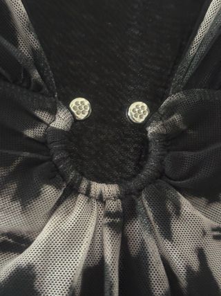 Vestido Malla Tie-Dye Negro y Gris