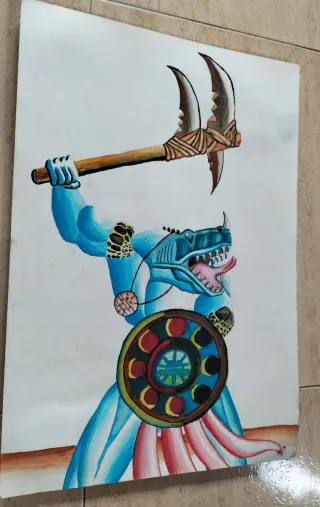 Óleo antiguo "Espejo Humeante"