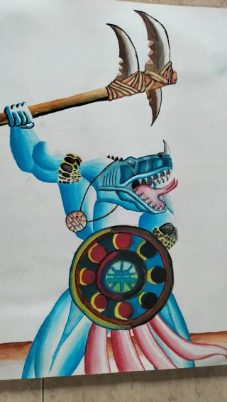 Óleo antiguo "Espejo Humeante"