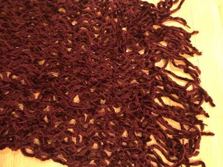 Sciarpa in velluto bordeaux