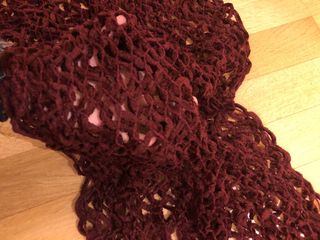 Sciarpa in velluto bordeaux