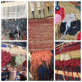 Tappeti multicolor in lana