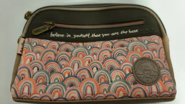 Bolso Rainbow Dream beige y rosa.