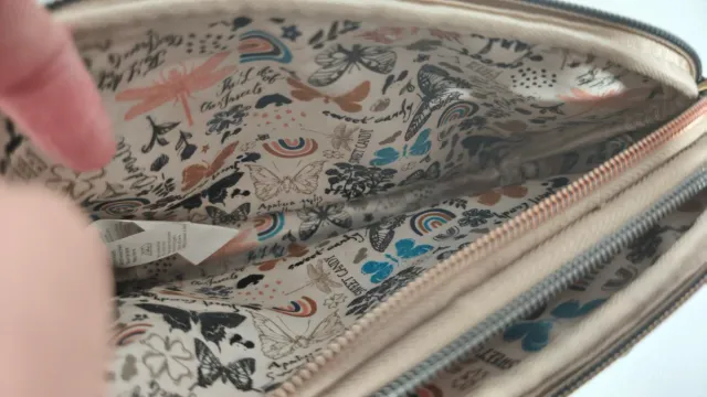 Bolso Rainbow Dream beige y rosa.