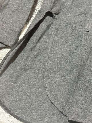 Camisa larga Zara gris
