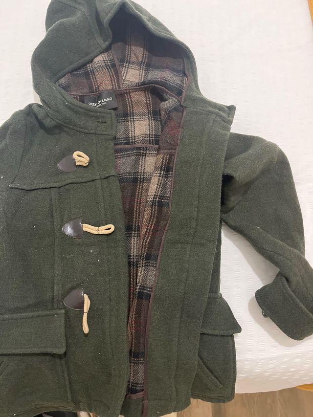 Chaqueta trenca verde oscuro