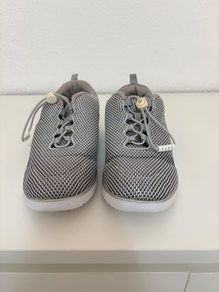 Zapatillas Mujer Gris Plata