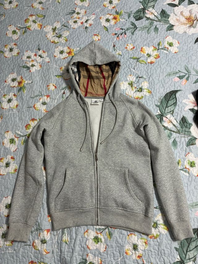 Sudadera Burberry Gris Cremallera Talla M