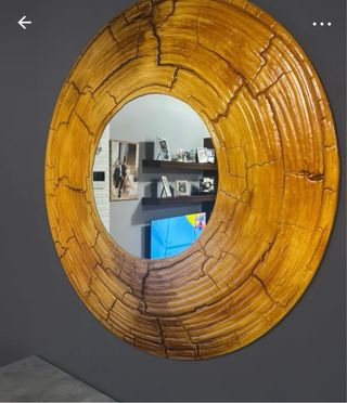 Specchio in faggio fatto a mano