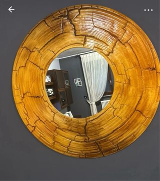 Specchio in faggio fatto a mano