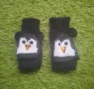 Guantes lana pinguino