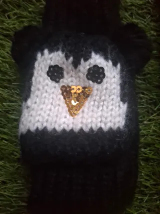 Guantes lana pinguino