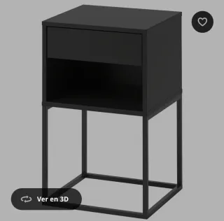 2 Comodini Ikea Neri