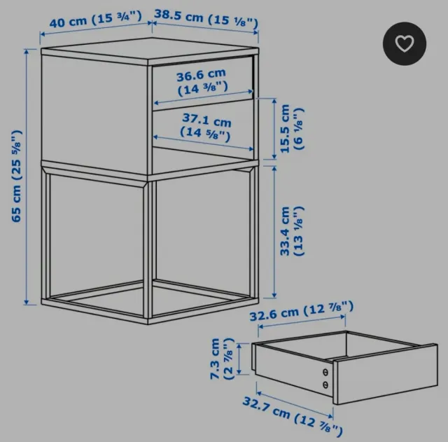 2 Comodini Ikea Neri