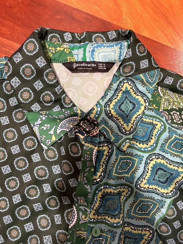 Camicia Stradivarius Raso Maniche Lunghe tg. M