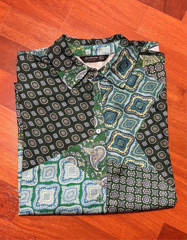 Camicia Stradivarius Raso Maniche Lunghe tg. M