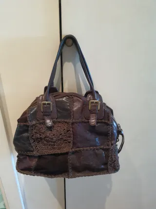 Borsa Maliparmi Patchwork Pelle Marrone