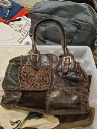 Borsa Maliparmi Patchwork Pelle Marrone