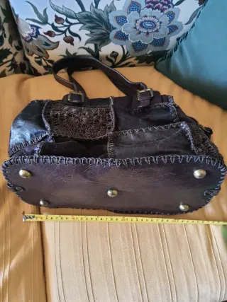 Borsa Maliparmi Patchwork Pelle Marrone