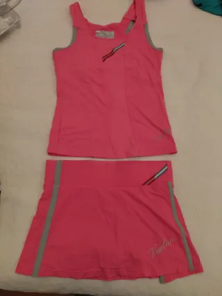 Conjunto pádel mujer Varlion rosa y gris