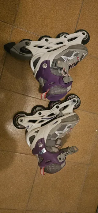 Patines niña T. 32-35 Morado/Gris
