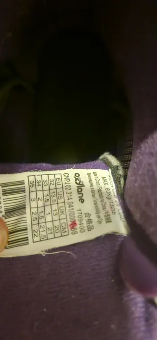 Patines niña T. 32-35 Morado/Gris