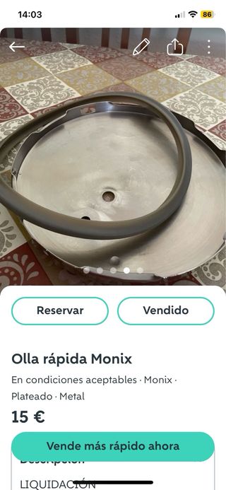 Goma y mangos olla Monix