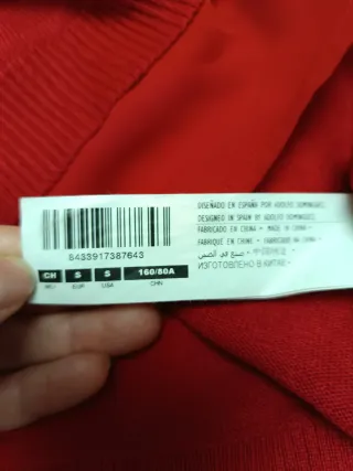 Jersey Adolfo Domínguez Rojo Talla Única