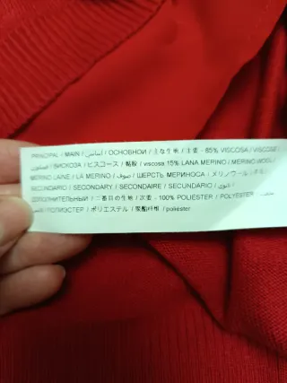 Jersey Adolfo Domínguez Rojo Talla Única