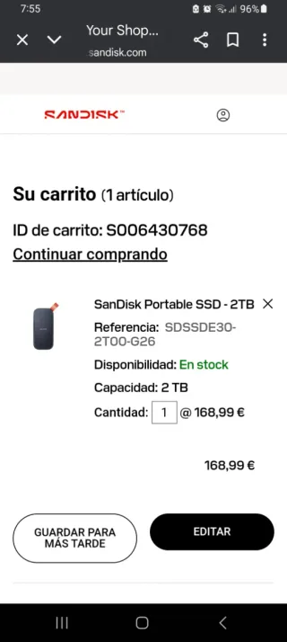 SanDisk Portable SSD 2TB