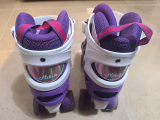Patines 4 Ruedas Niña Talla 35-38 Morado.