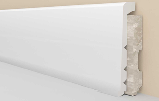 Cubre Rodapié Madera Blanco 244x12cm