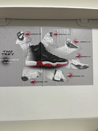 Jordan Two Trey Negro/Rojo Caja Original