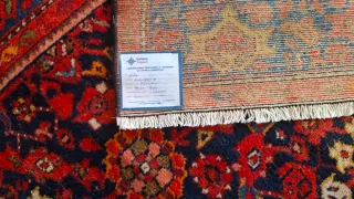 Tappeto persiano malayer antico lana blu e rosso