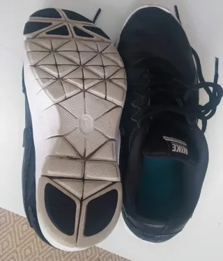 Zapatillas Nike Mujer Negras Cuero