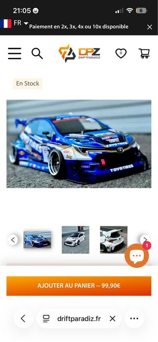 Carrocería RC Toyota Corolla Drift