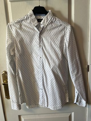 Camisa Sfera blanca y azul